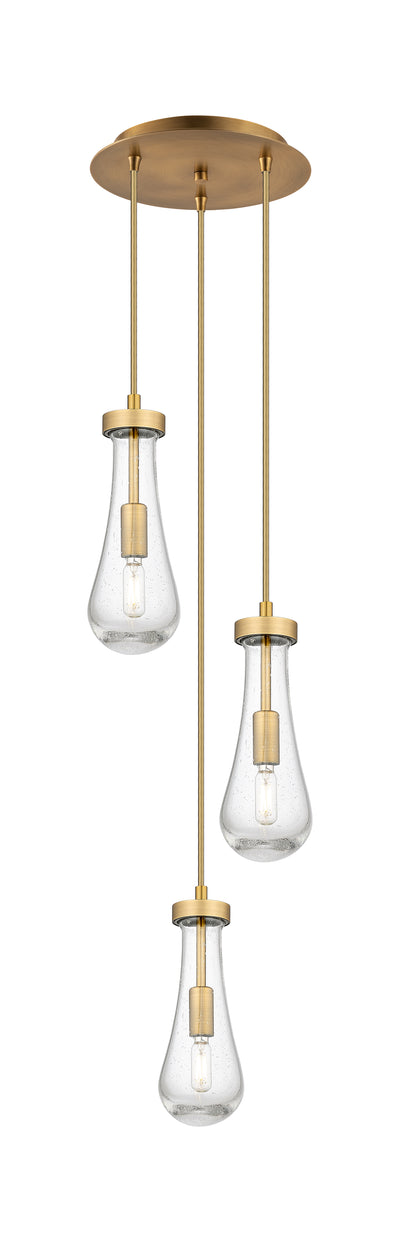 Downtown Urban Multi Pendant Brushed Brass