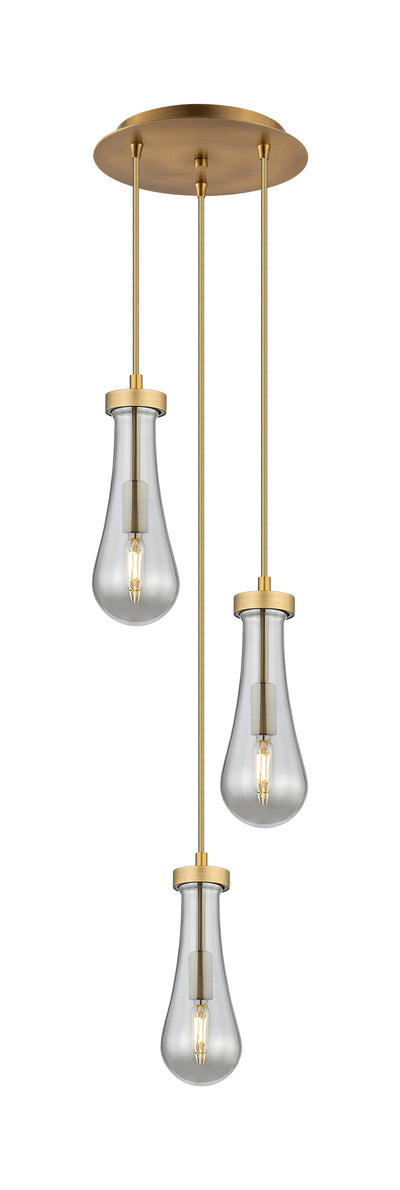 Downtown Urban Multi Pendant Brushed Brass