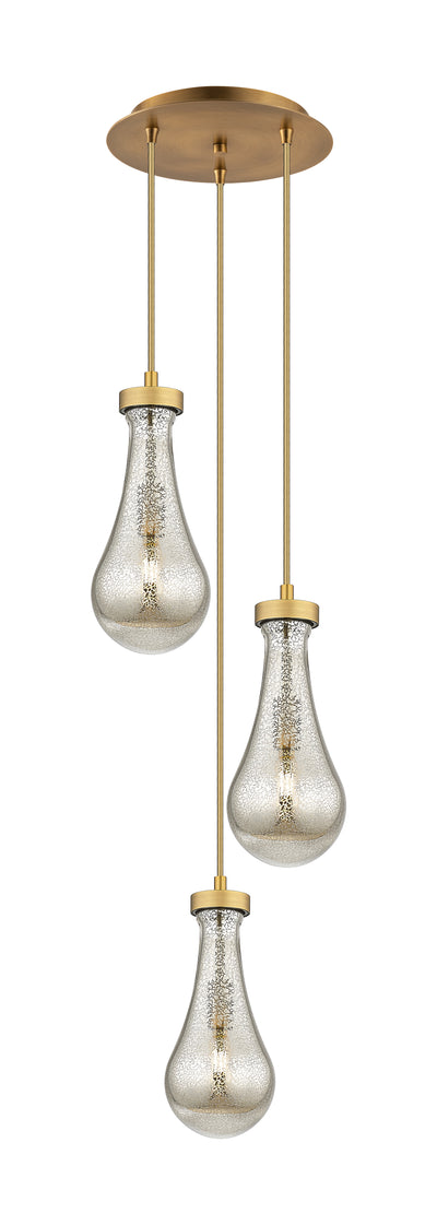 Downtown Urban Multi Pendant Brushed Brass