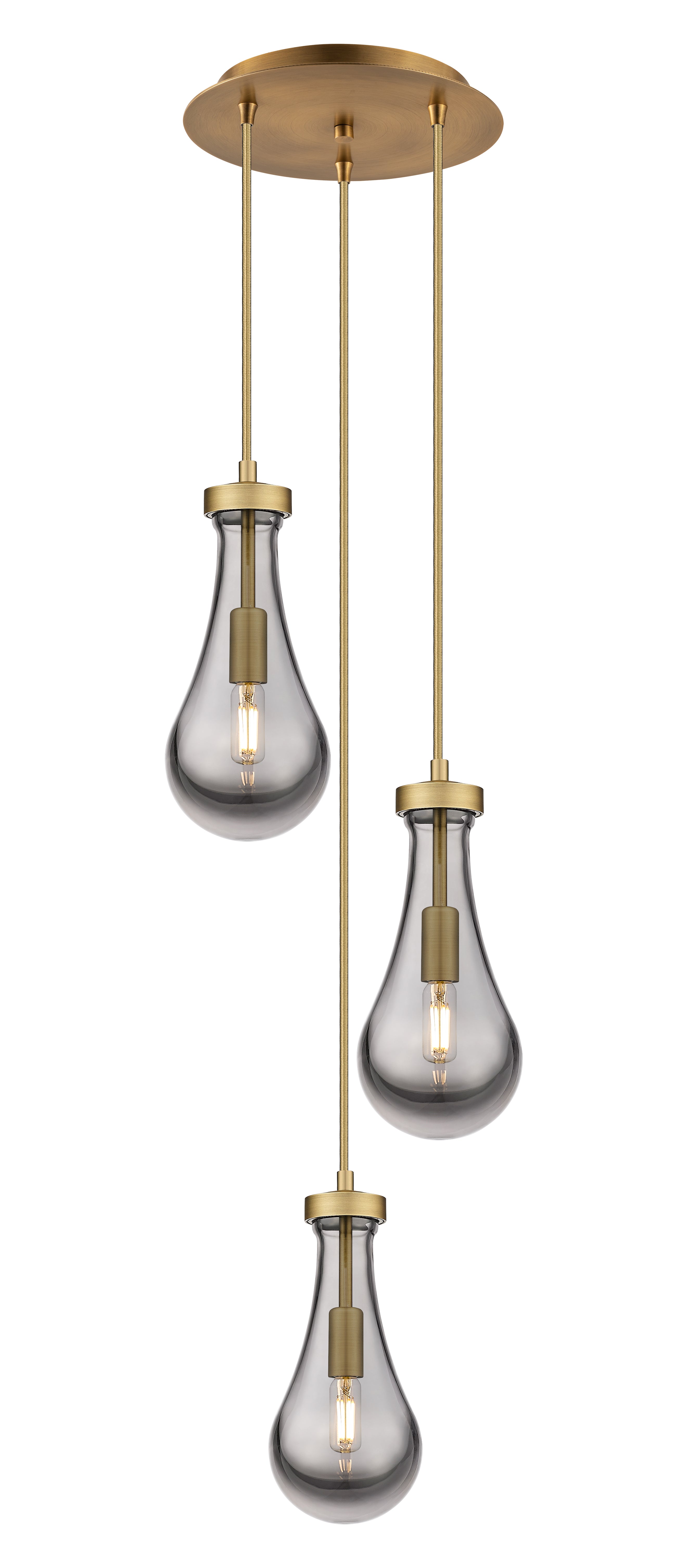 Downtown Urban Multi Pendant Brushed Brass