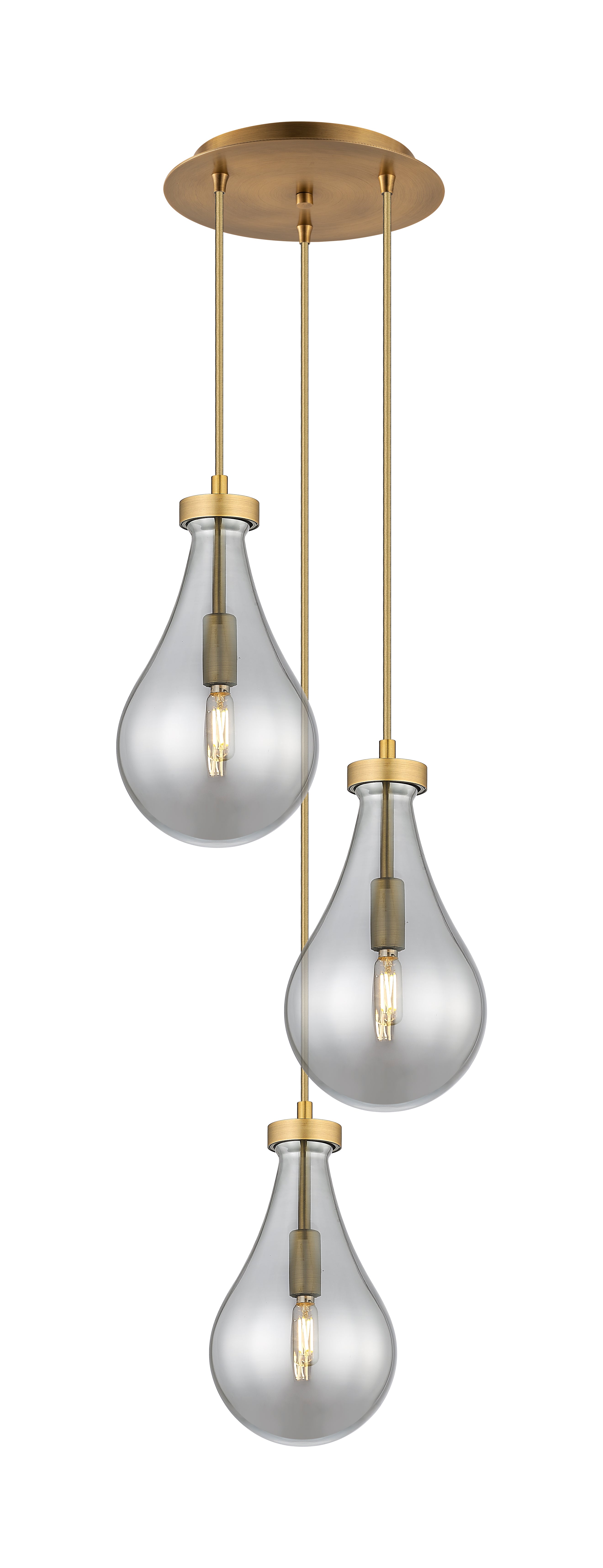 Downtown Urban Multi Pendant Brushed Brass