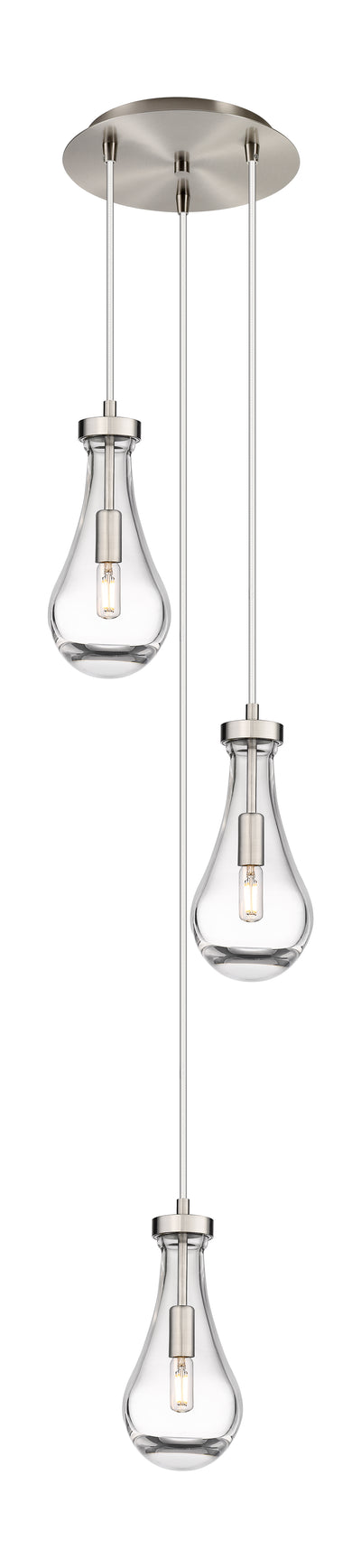 Downtown Urban Multi Pendant Brushed Brass