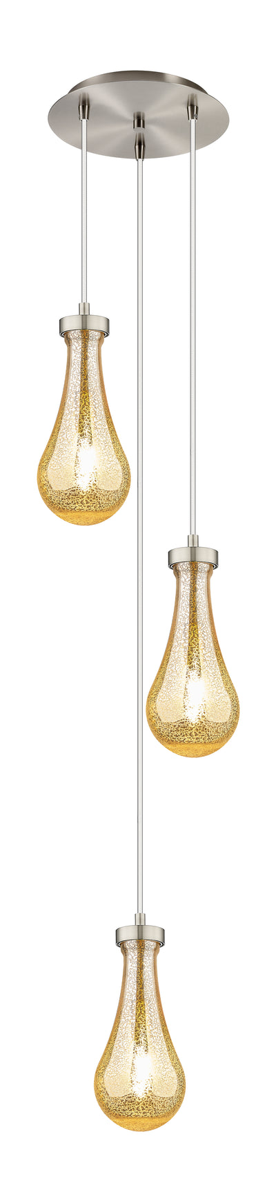 Downtown Urban Multi Pendant Brushed Brass