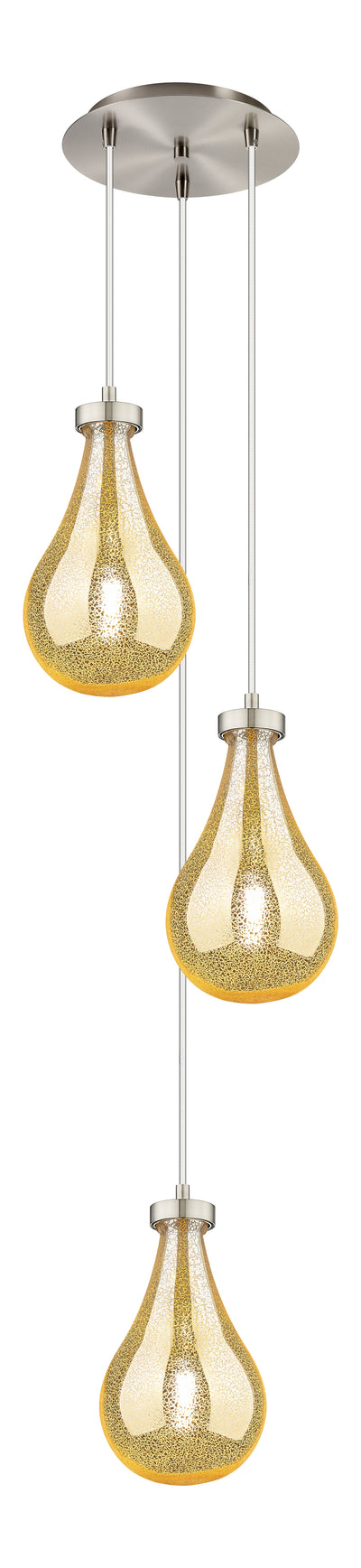 Downtown Urban Multi Pendant Brushed Brass