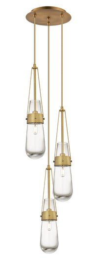 Downtown Urban Multi Pendant Brushed Brass