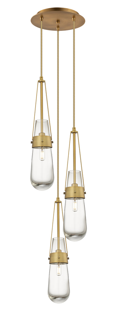 Downtown Urban Multi Pendant Brushed Brass