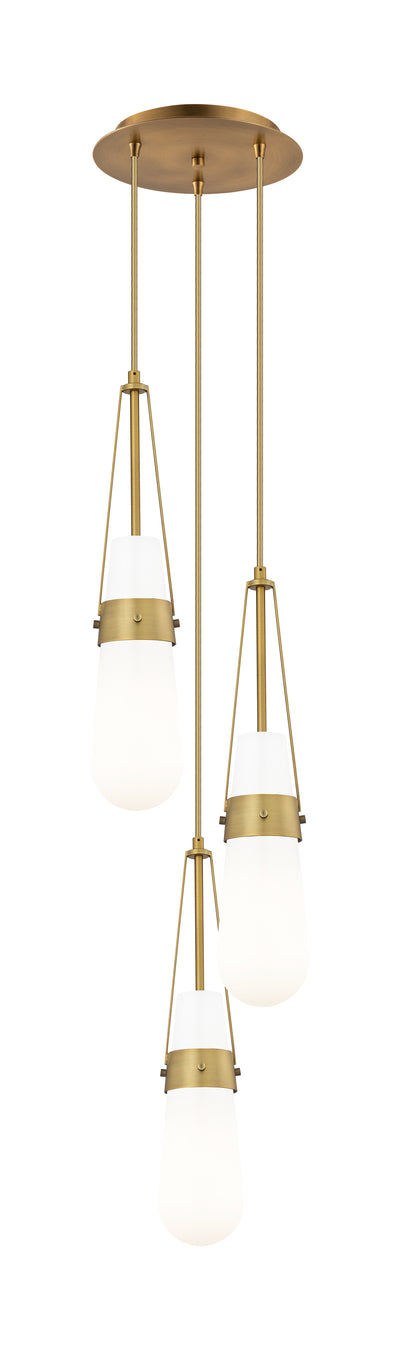 Downtown Urban Multi Pendant Brushed Brass