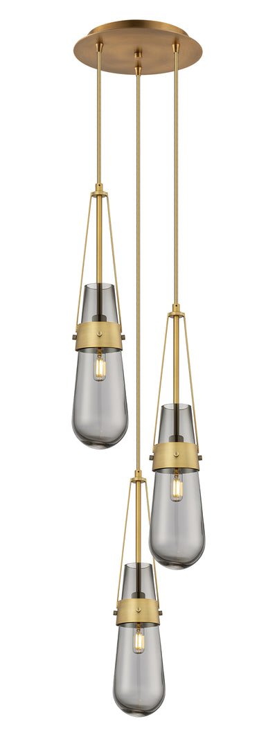 Downtown Urban Multi Pendant Brushed Brass