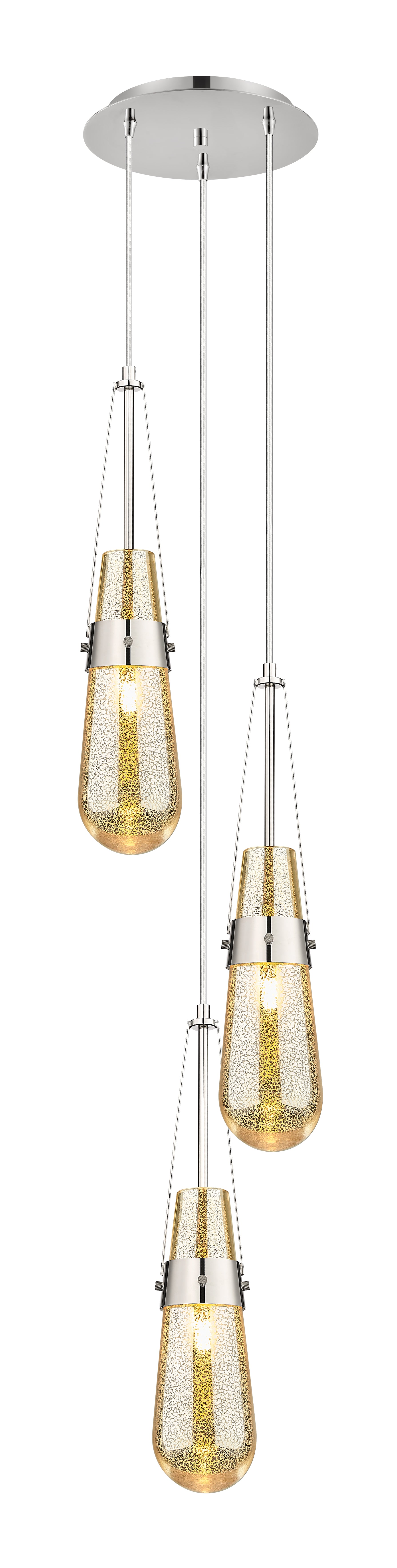 Downtown Urban Multi Pendant Brushed Brass