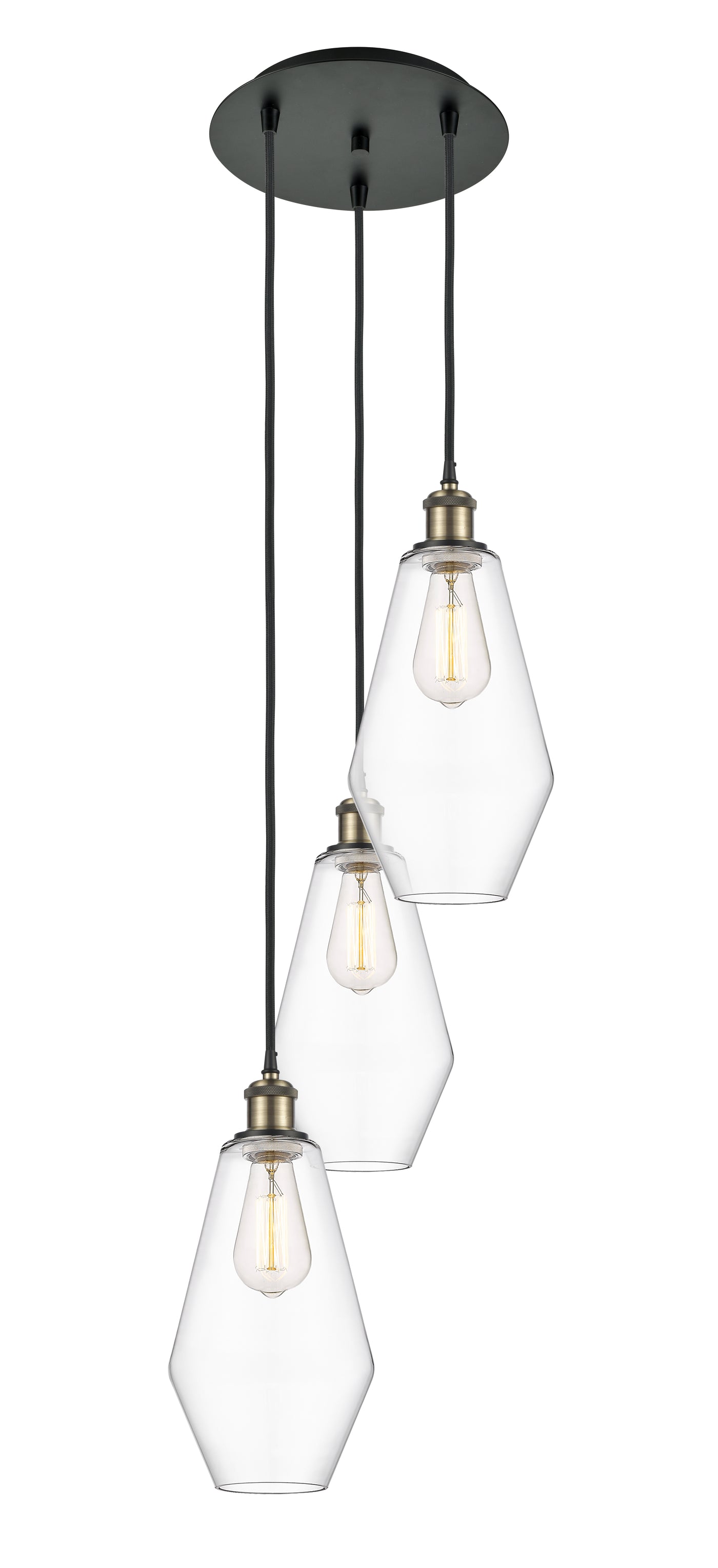 Ballston Multi Pendant Cast Brass Antique