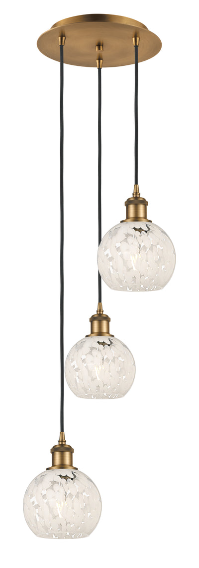 Ballston Multi Pendant Antique Brass Glass