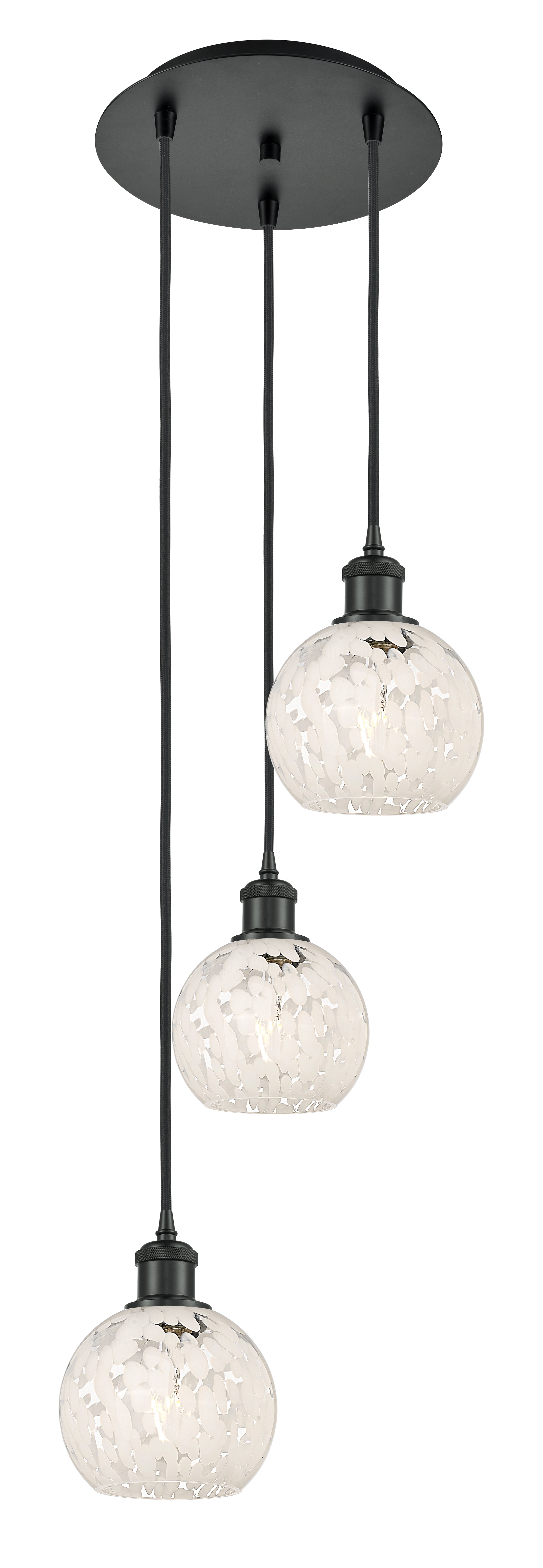 Ballston Multi Pendant Antique Brass Glass