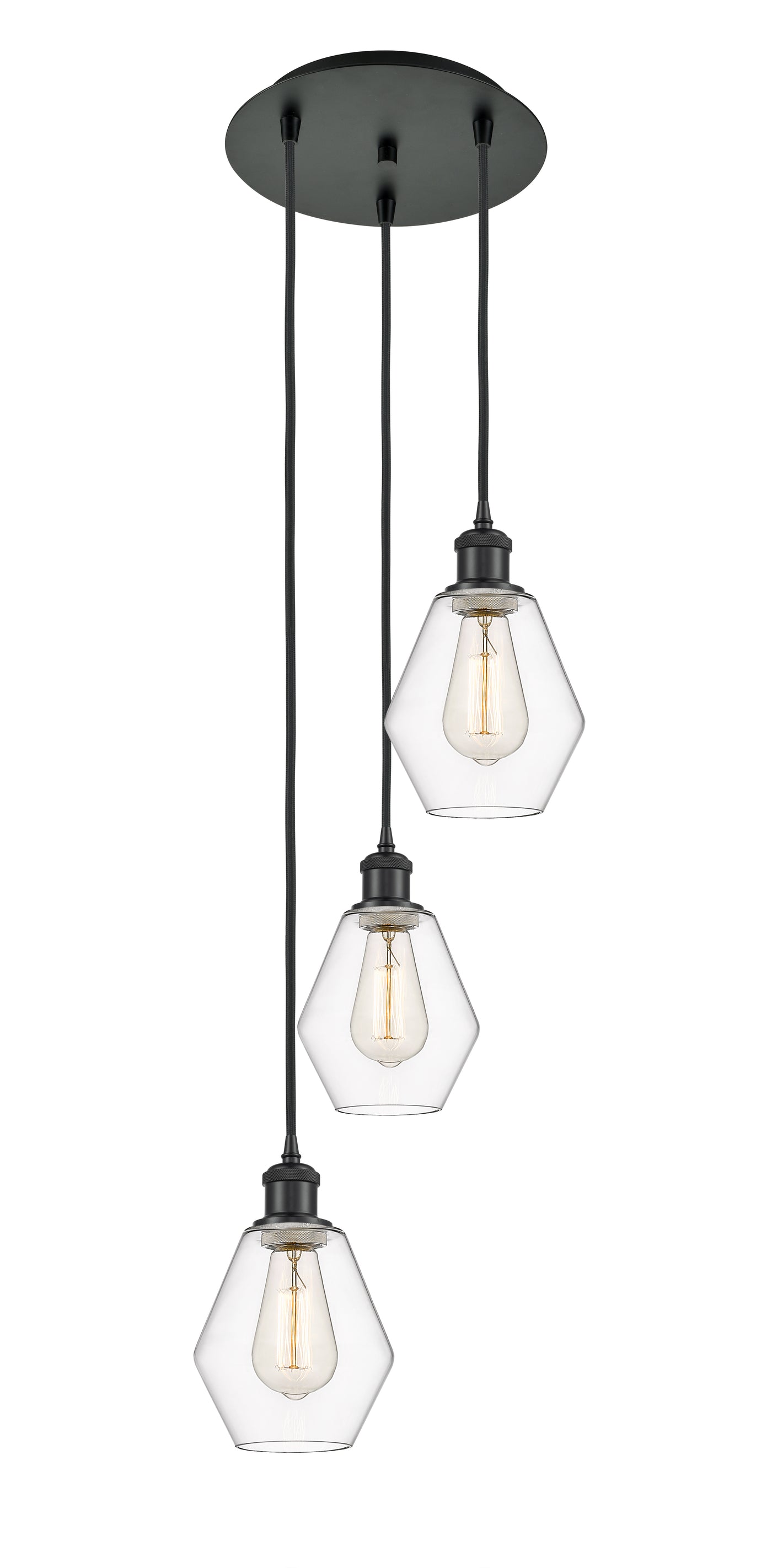 Ballston Multi Pendant Antique Brass Glass