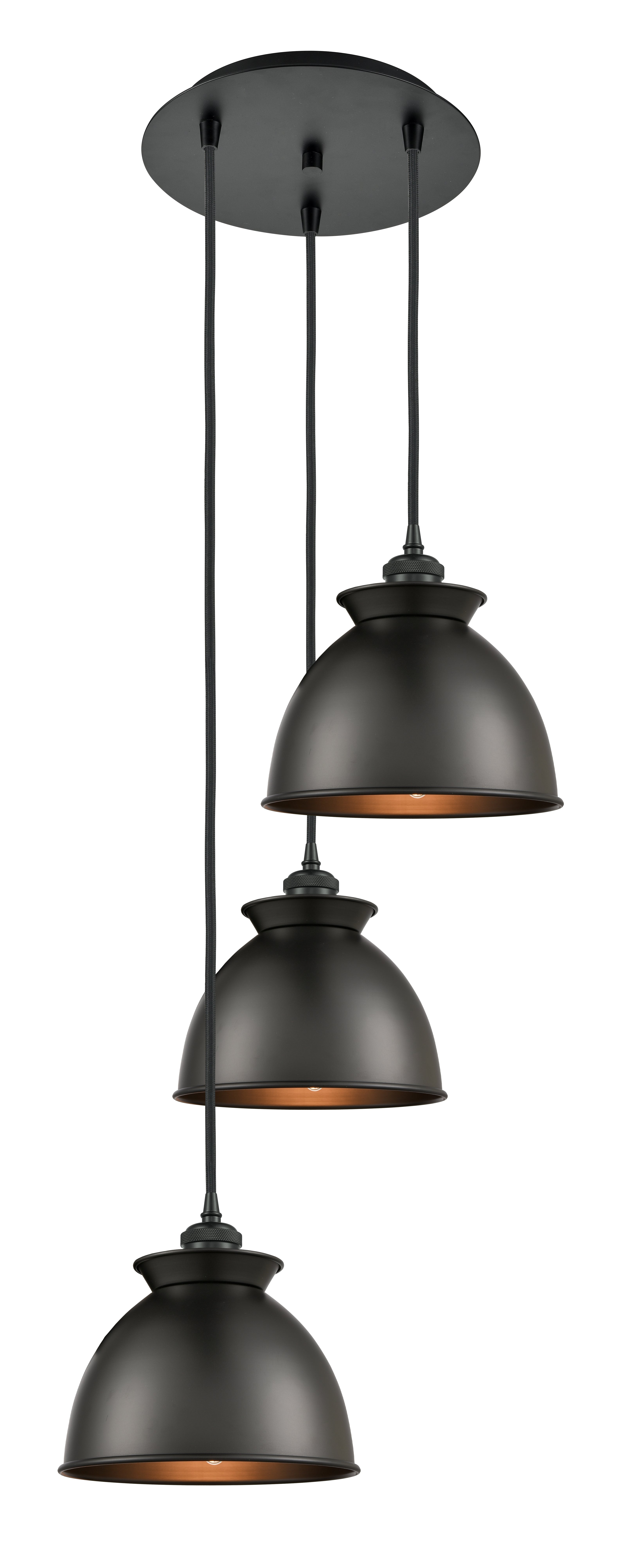 Ballston Multi Pendant Antique Brass Steel