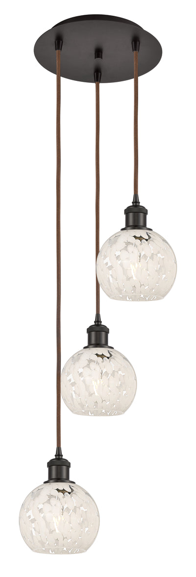 Ballston Multi Pendant Antique Brass Glass