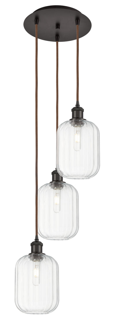 Ballston Multi Pendant Antique Brass Glass