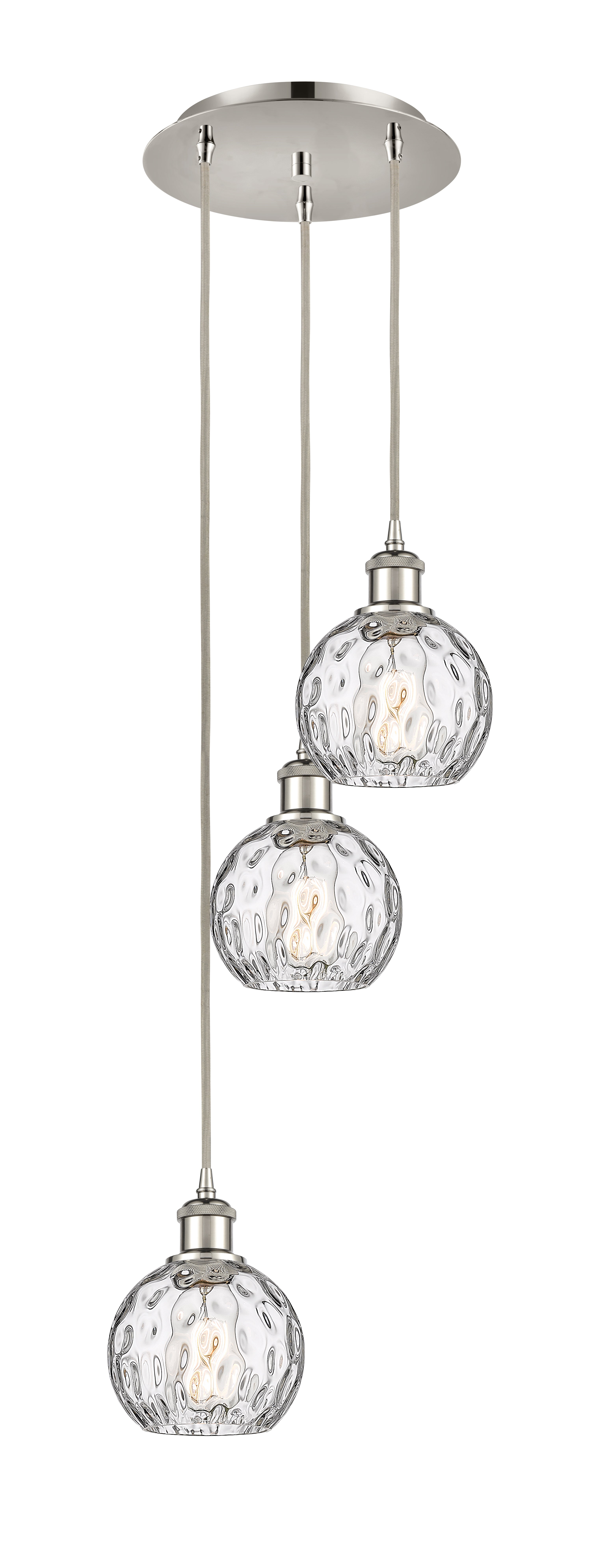 Ballston Multi Pendant Antique Brass Glass