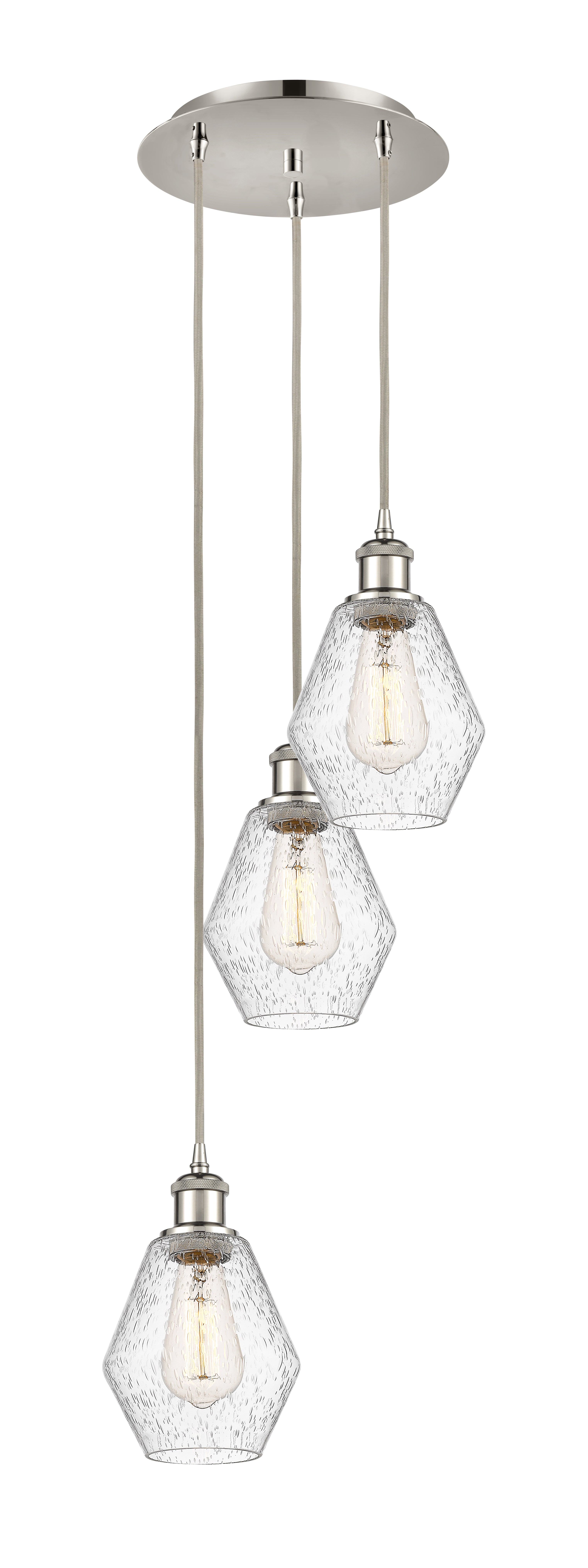 Ballston Multi Pendant Antique Brass Glass