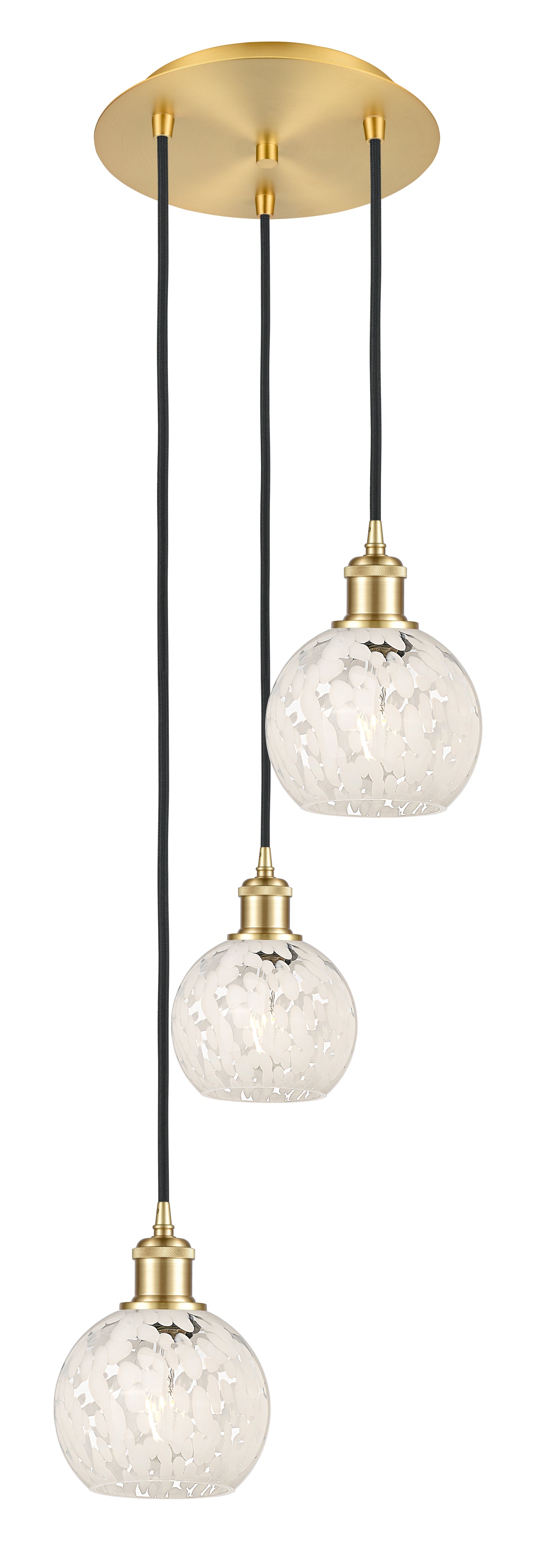Ballston Multi Pendant Antique Brass Glass