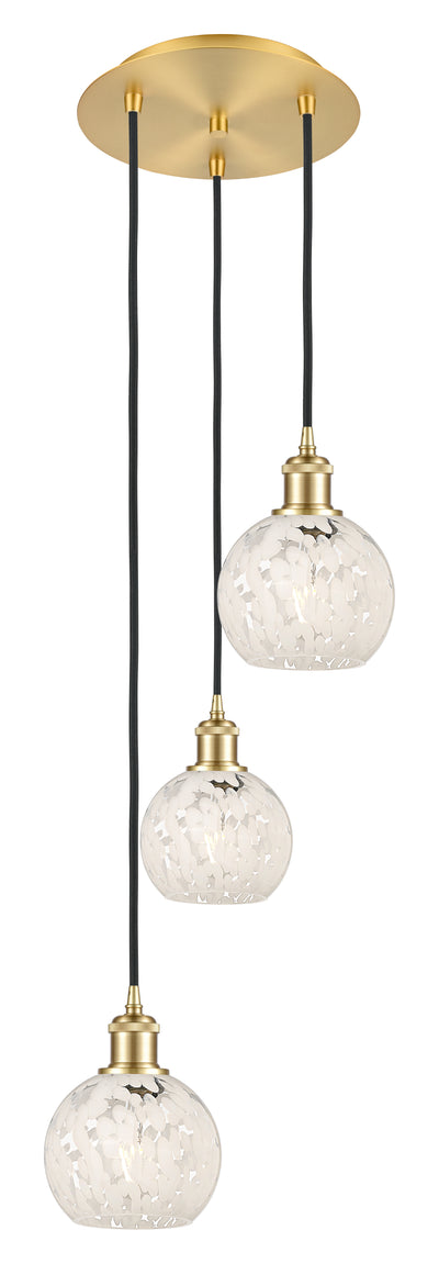 Ballston Multi Pendant Antique Brass Glass