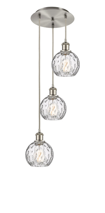 Ballston Multi Pendant Antique Brass Glass