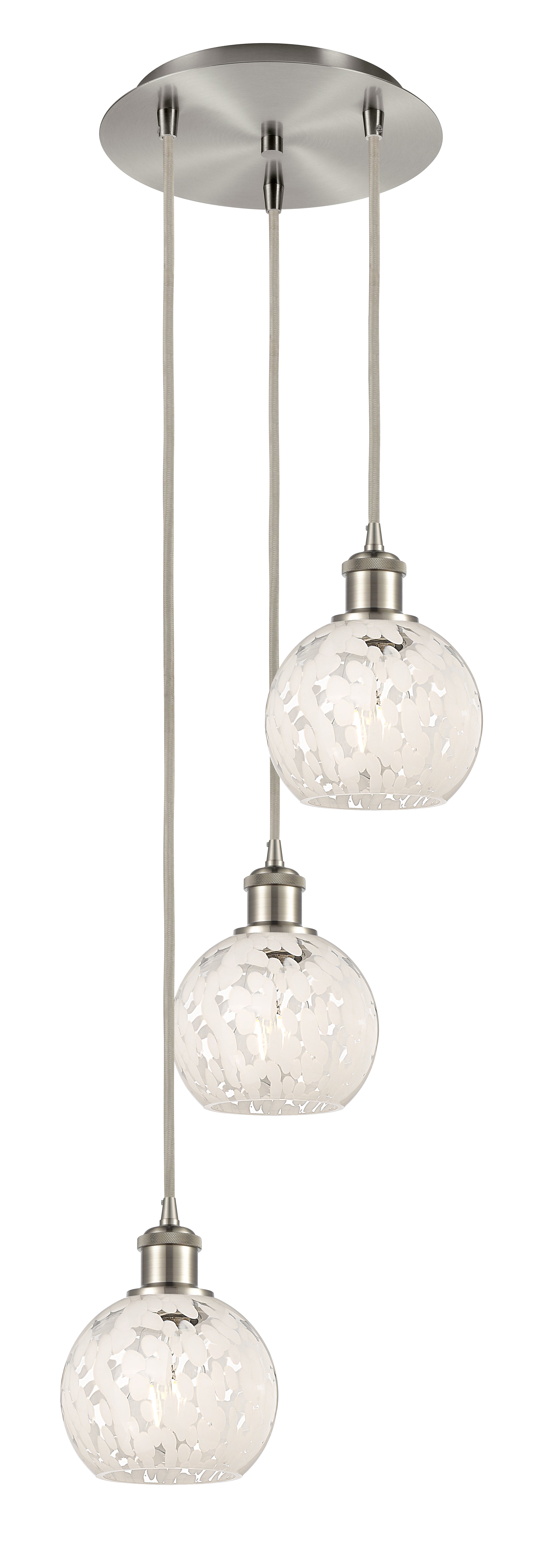 Ballston Multi Pendant Antique Brass Glass