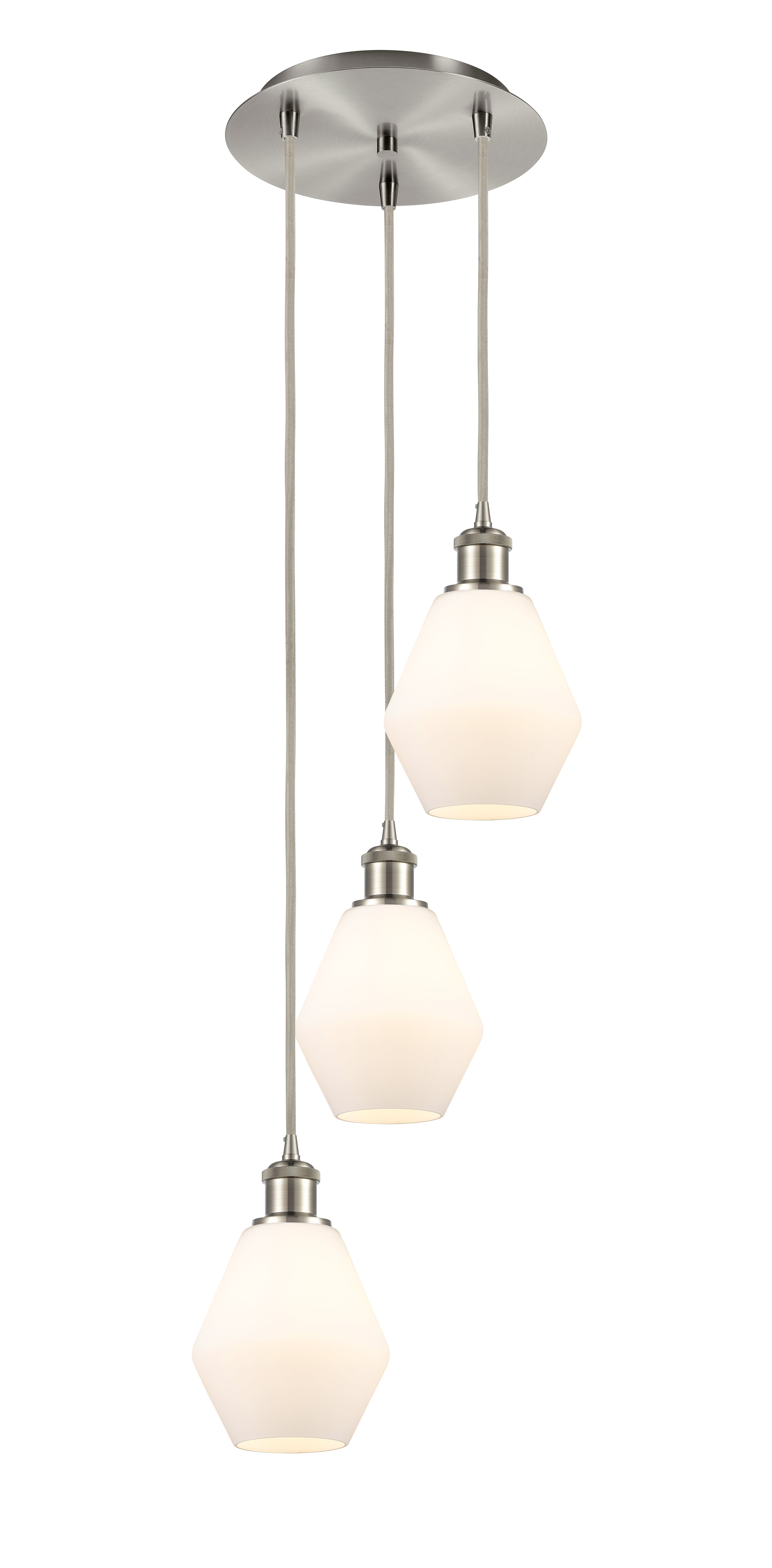 Ballston Multi Pendant Antique Brass Glass