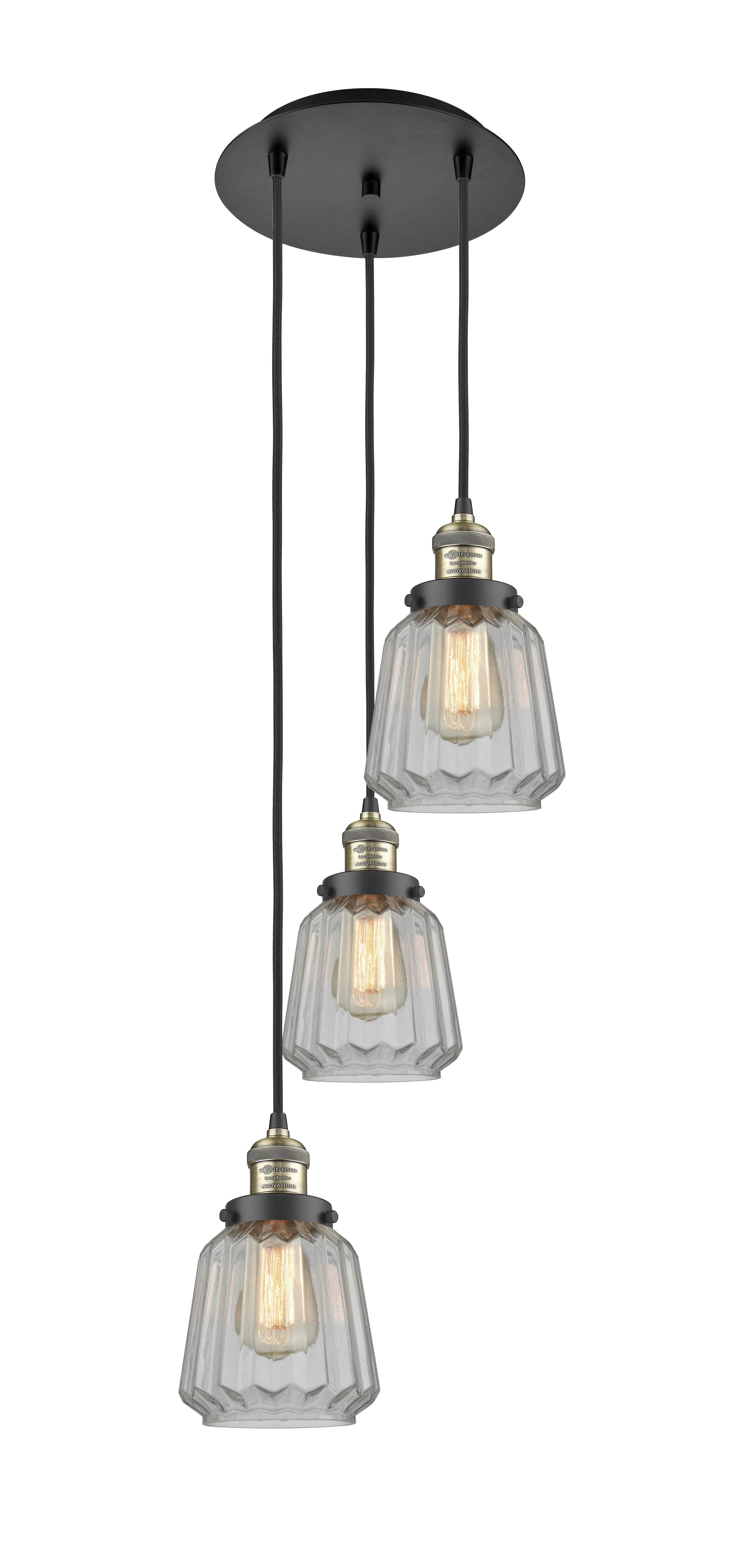 Franklin Restoration Multi Pendant Antique Brass