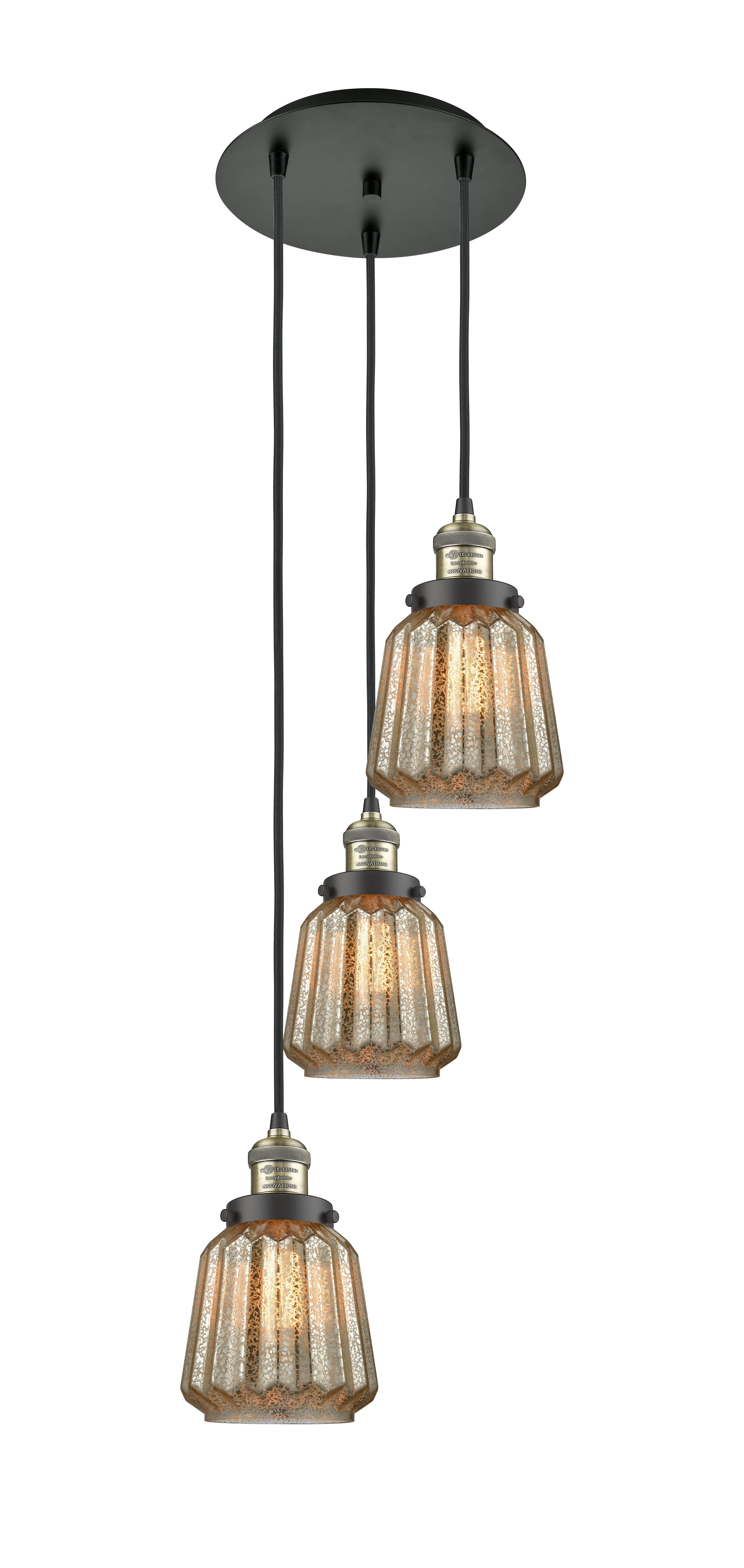 Franklin Restoration Multi Pendant Antique Brass