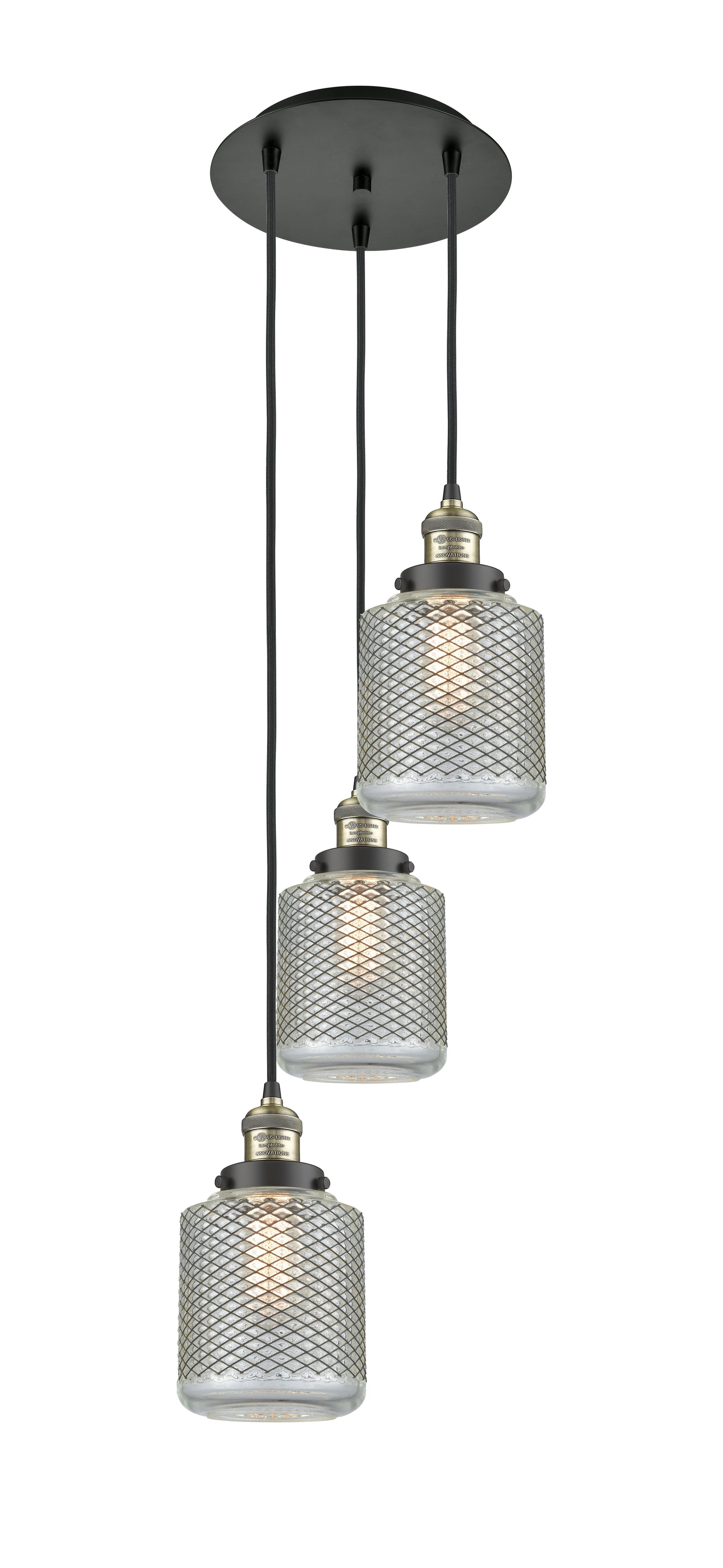 Franklin Restoration Multi Pendant Antique Brass