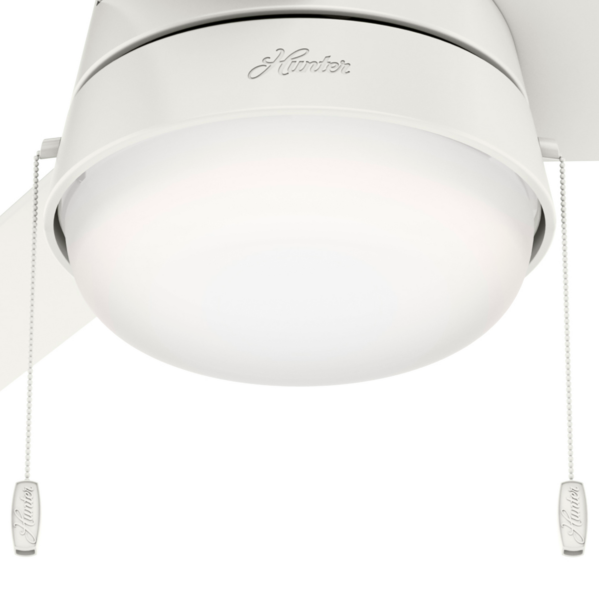 52 inch Aker Fresh White Ceiling Fan with LED Light Kit and Pull Chain