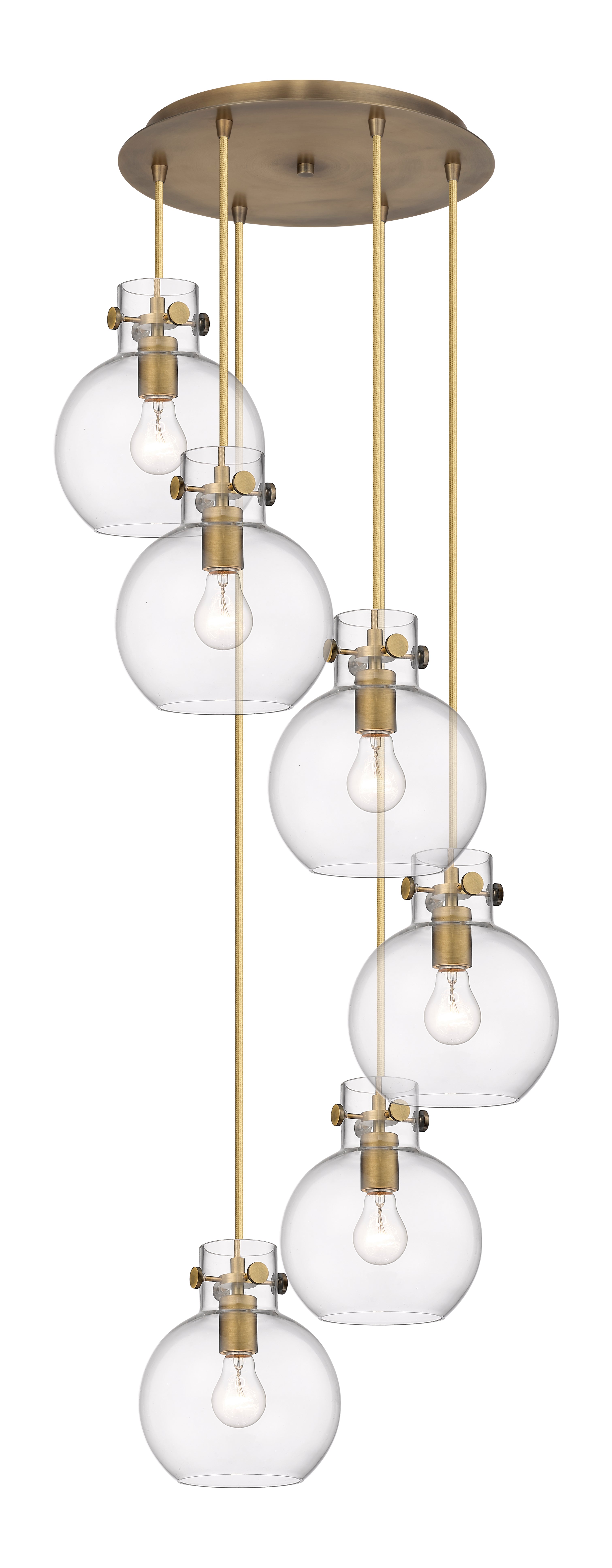Downtown Urban Multi Pendant Brushed Brass