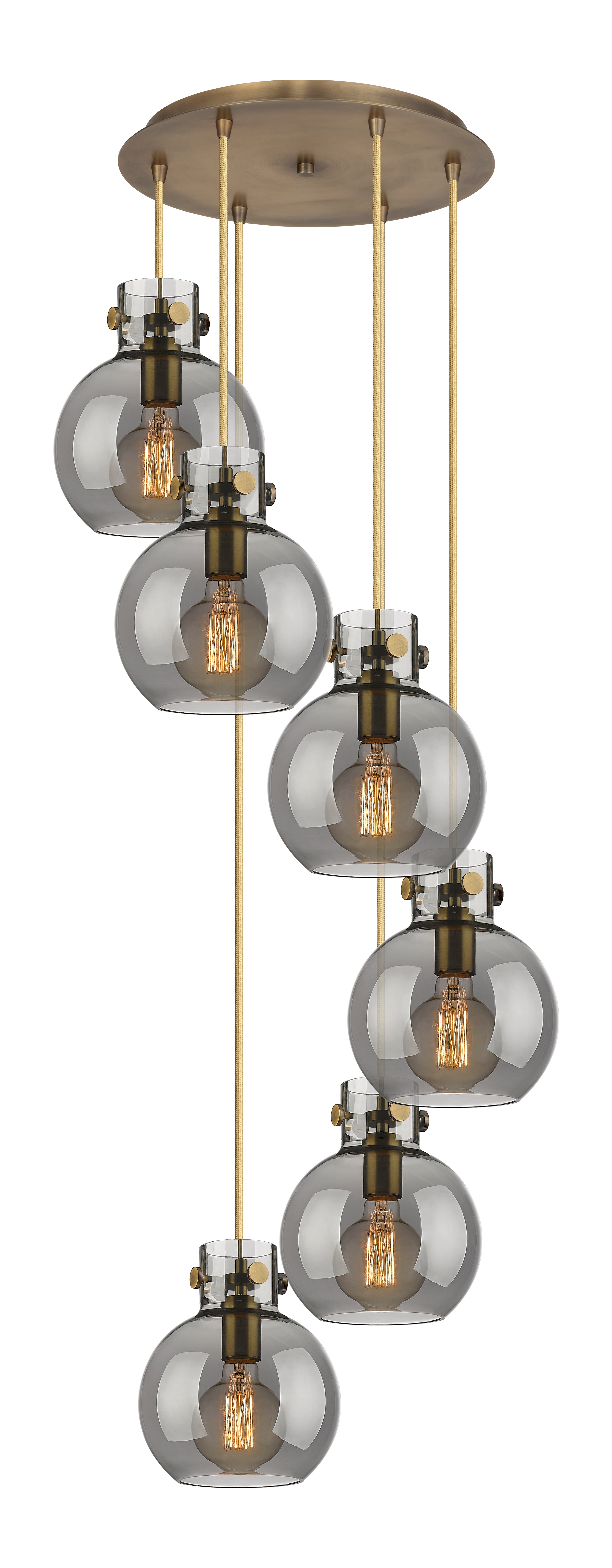 Downtown Urban Multi Pendant Brushed Brass