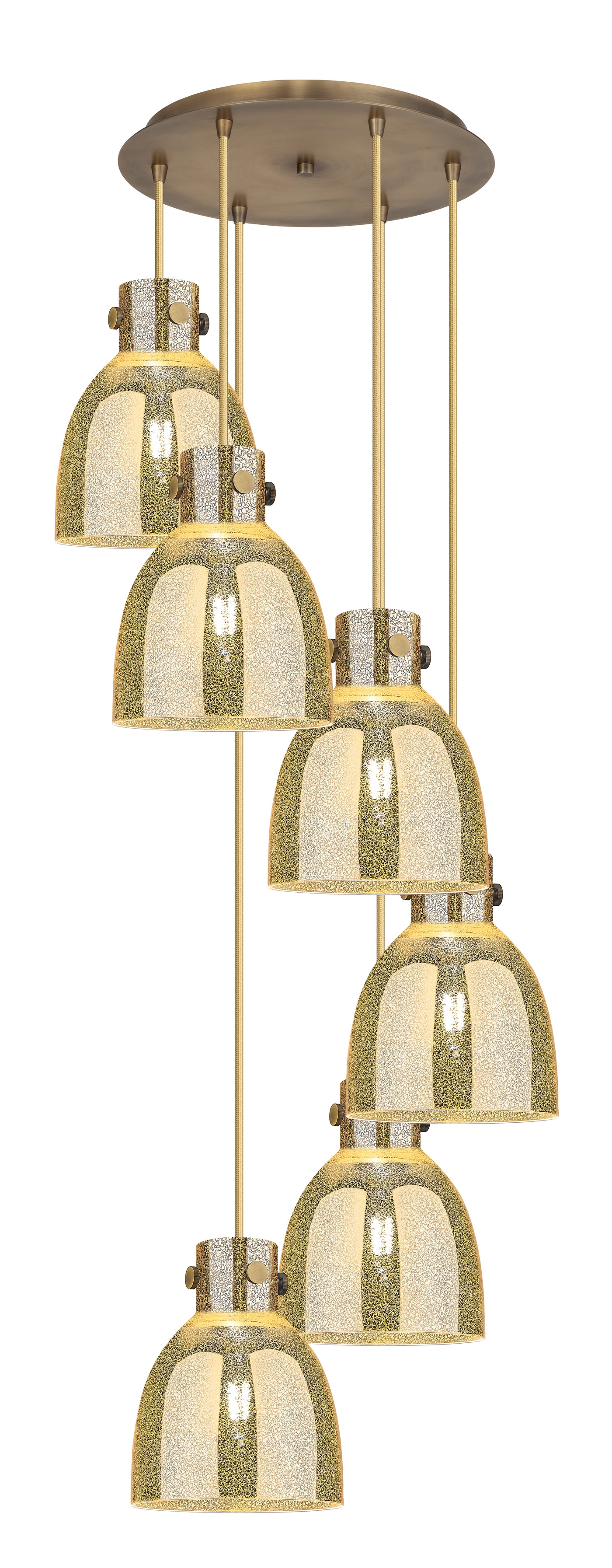 Downtown Urban Multi Pendant Brushed Brass