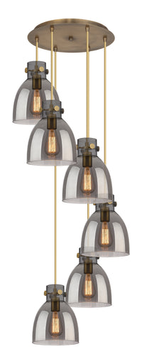 Downtown Urban Multi Pendant Brushed Brass