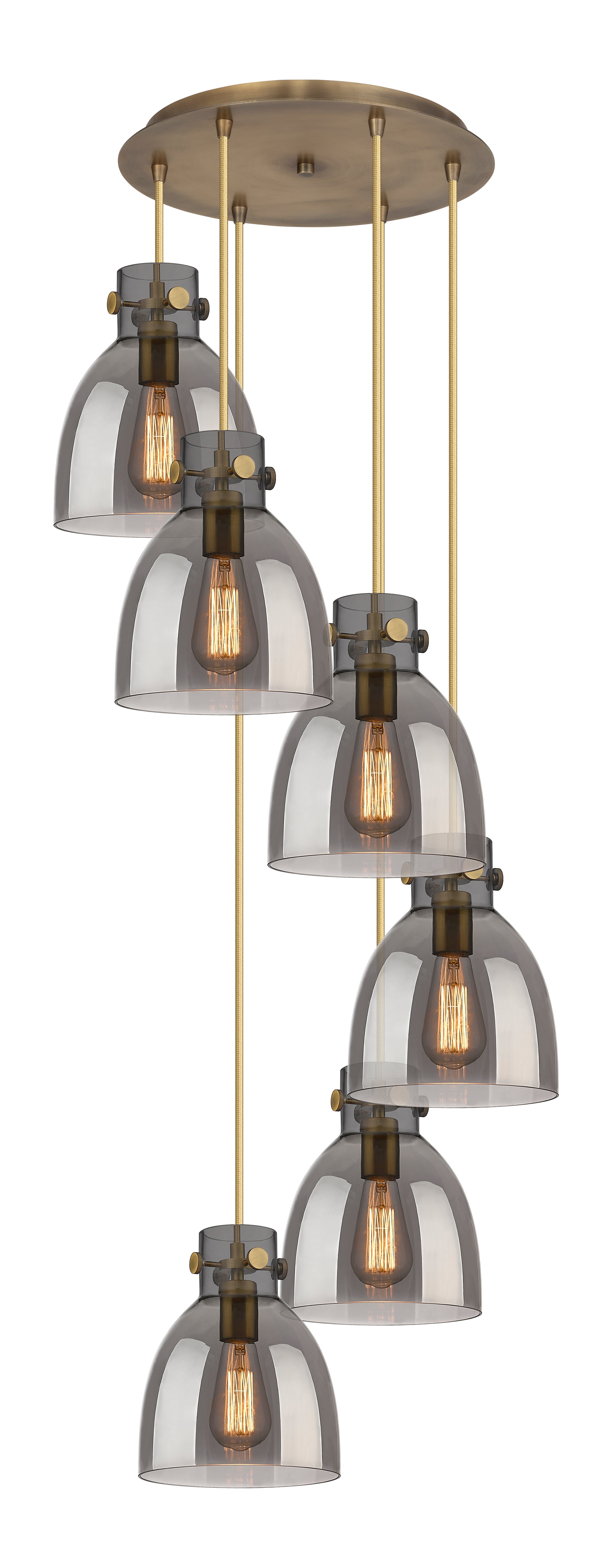 Downtown Urban Multi Pendant Brushed Brass