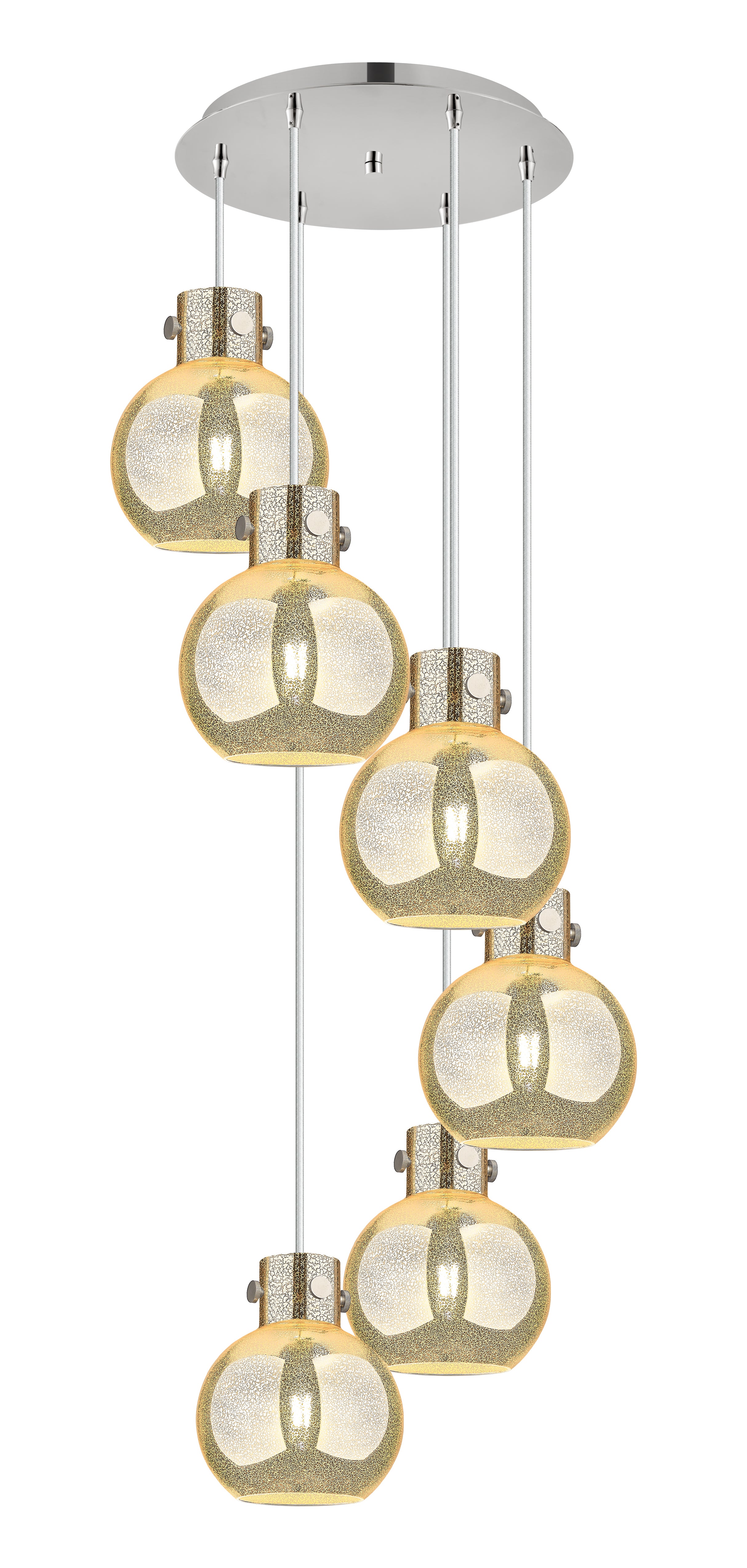 Downtown Urban Multi Pendant Brushed Brass