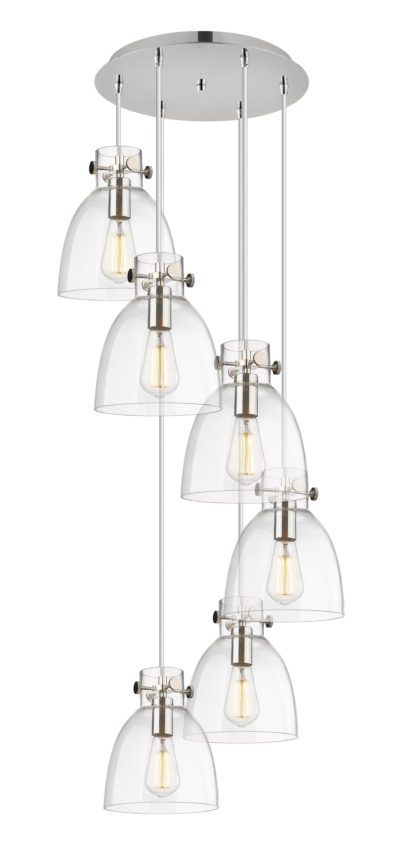 Downtown Urban Multi Pendant Brushed Brass