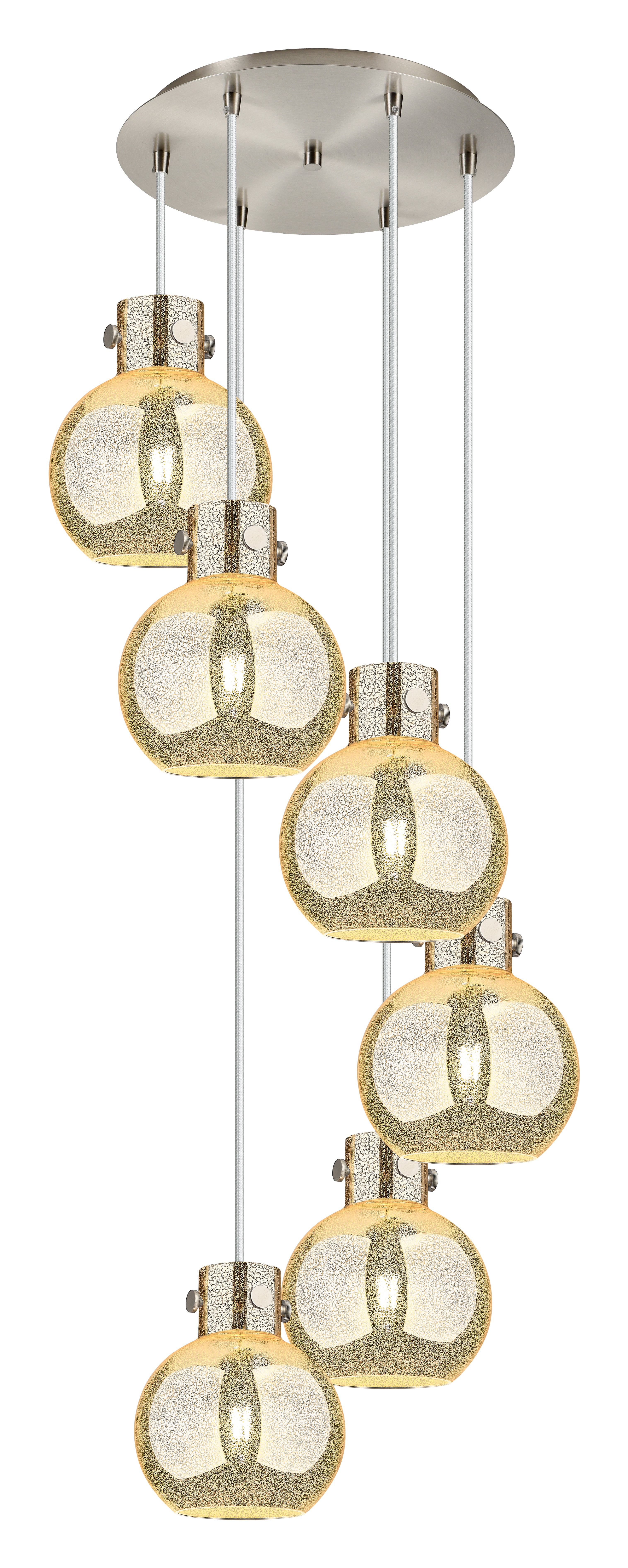 Downtown Urban Multi Pendant Brushed Brass