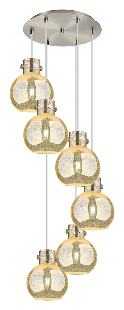 Downtown Urban Multi Pendant Brushed Brass