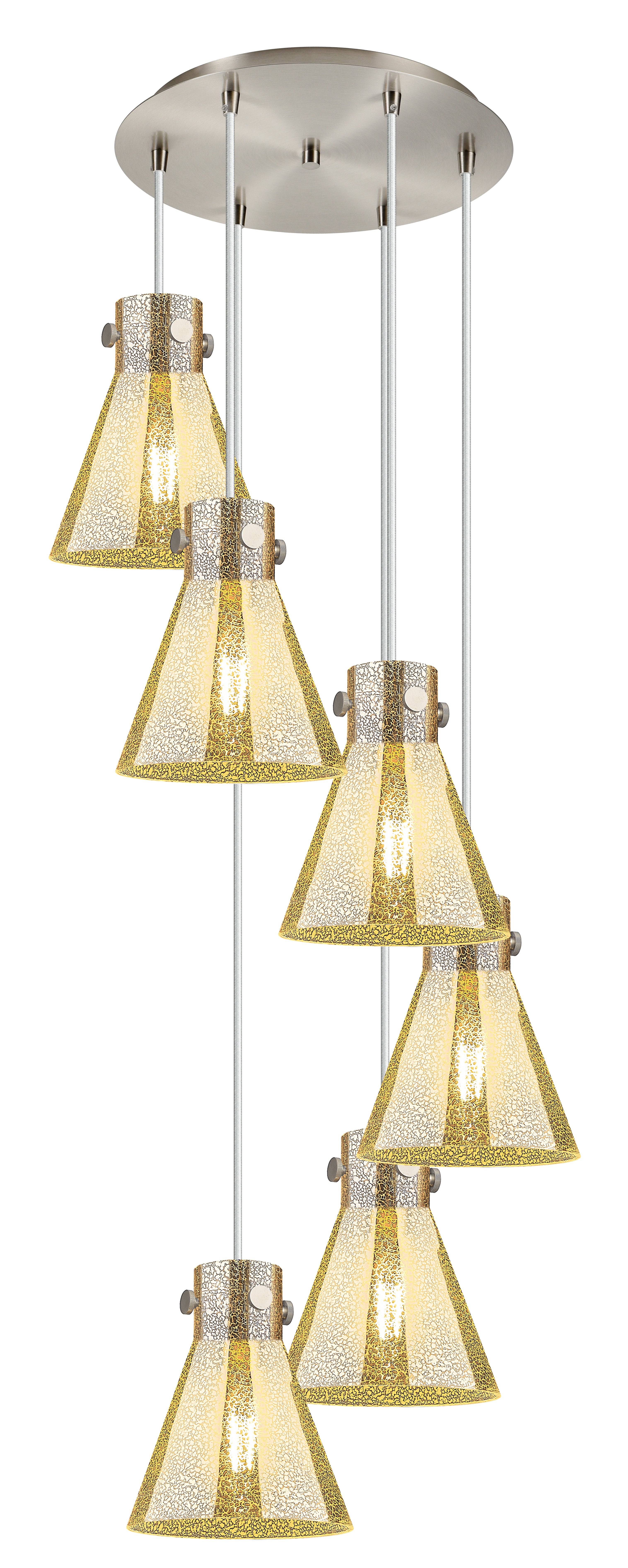 Downtown Urban Multi Pendant Brass Finish