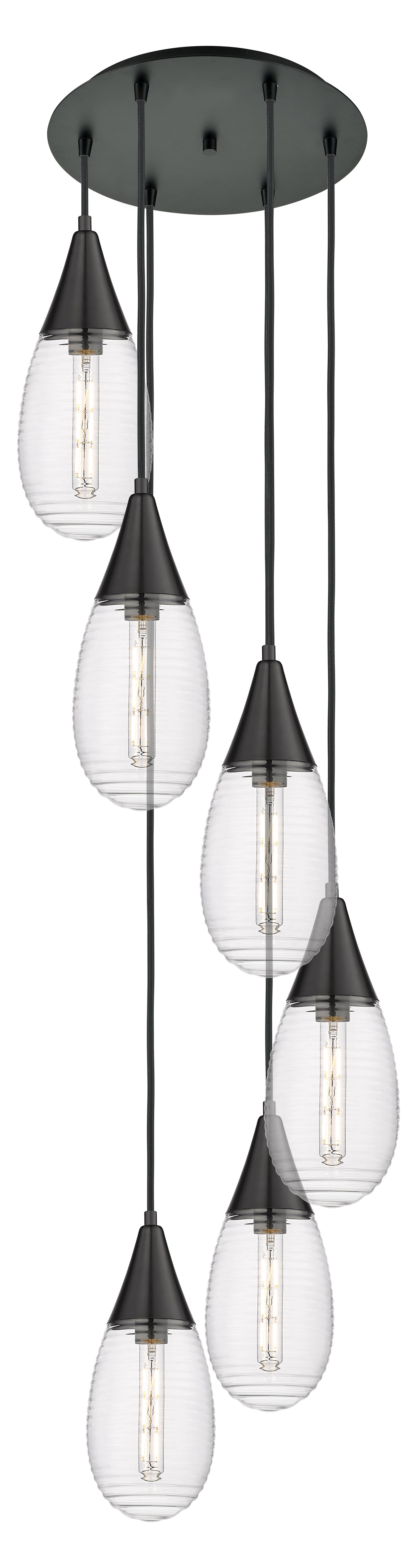 Downtown Urban Multi Pendant Brushed Brass