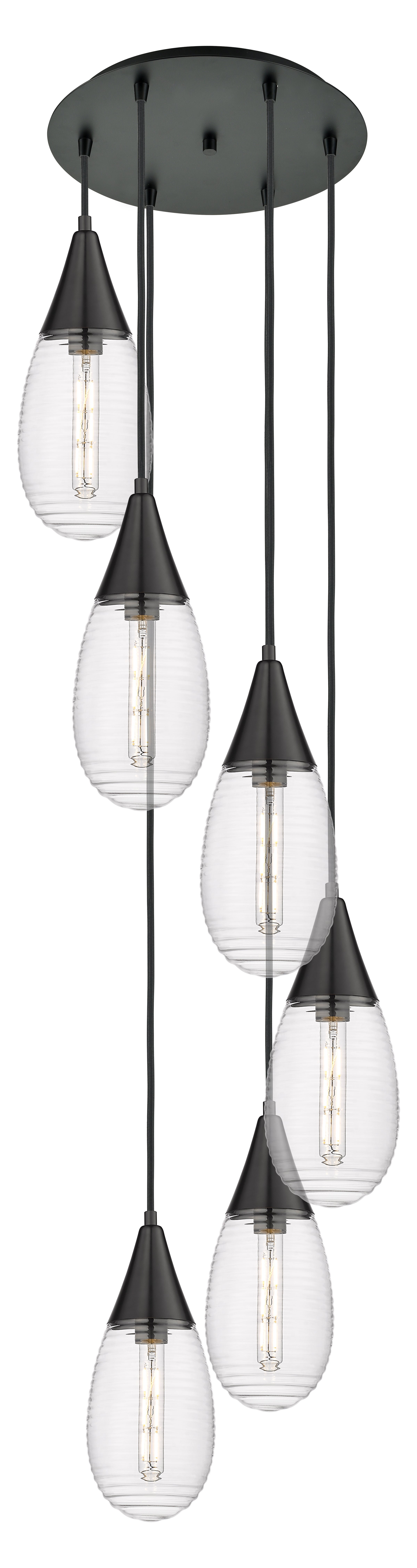 Downtown Urban Multi Pendant Brushed Brass