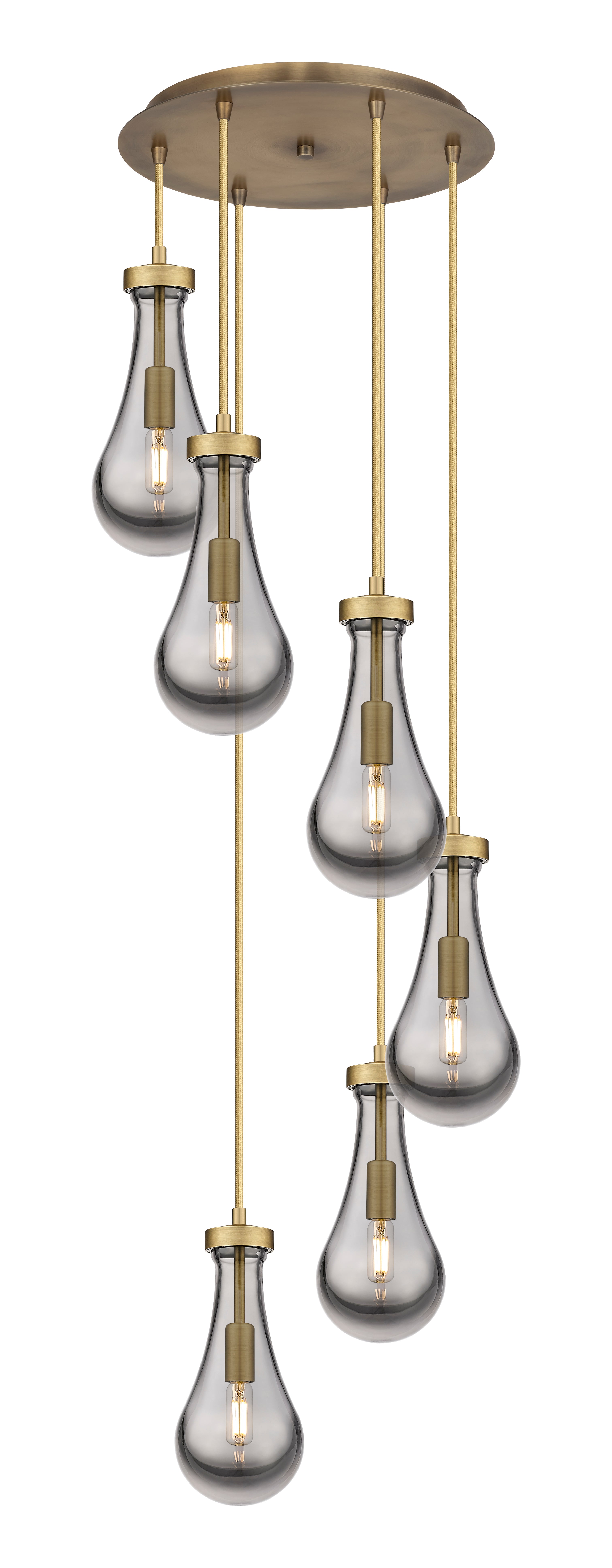 Downtown Urban Multi Pendant Brushed Brass