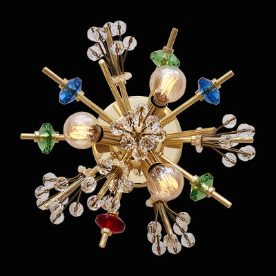 13'' Constellation Colorata 3 Light 18k Gold Wall Sconce