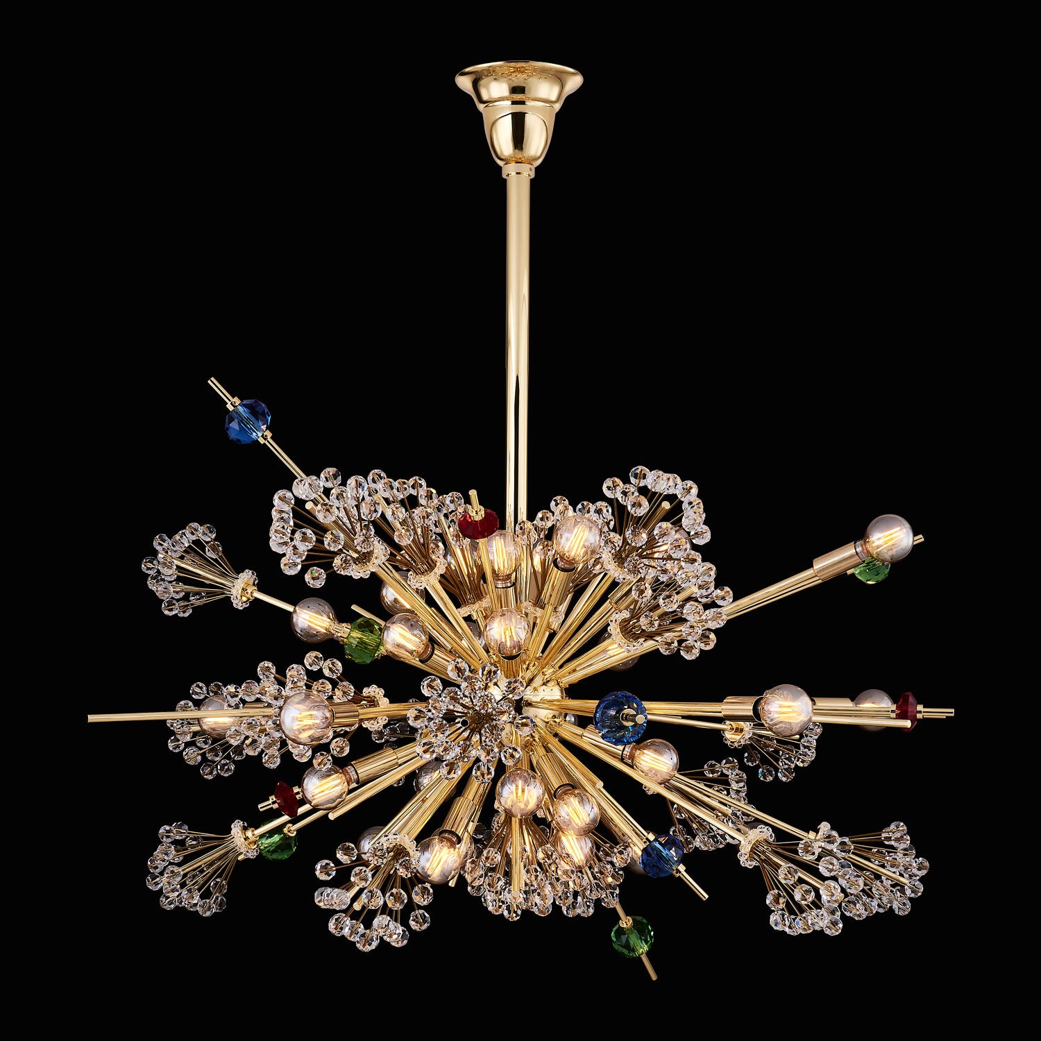 27'' Constellation Colorata 30 Light 18k Gold Chandelier