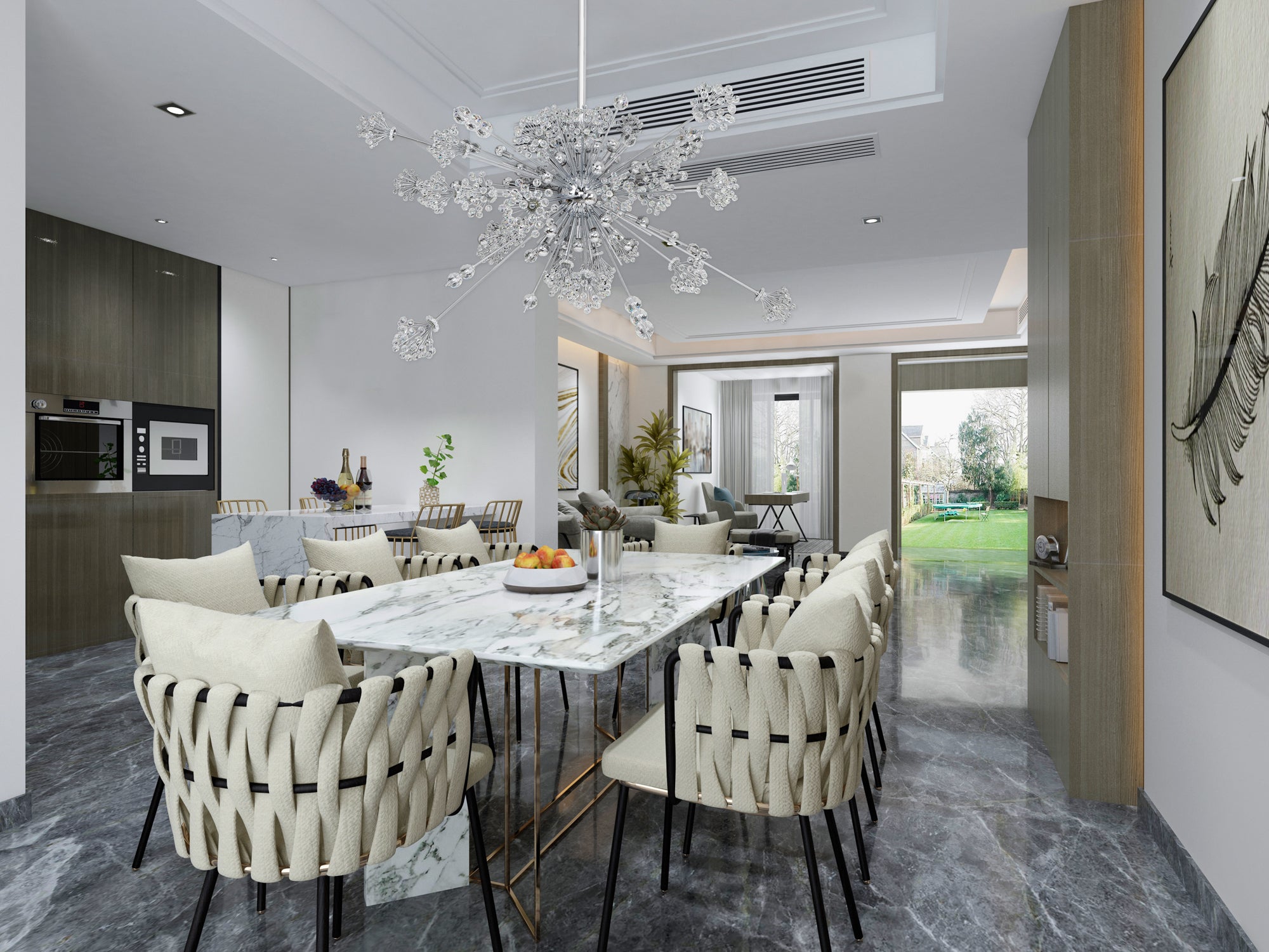39'' Constellation 30 Light Chrome Chandelier