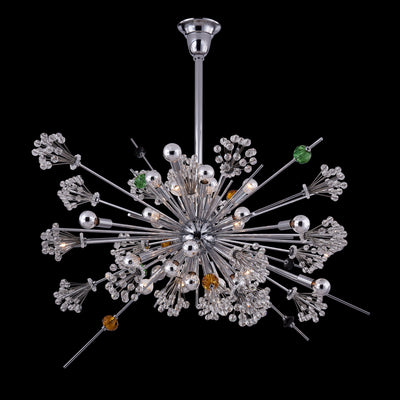 39'' Constellation Colorata 30 Light Chrome Chandelier