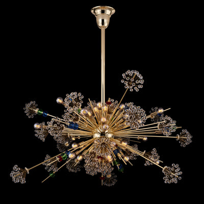 29'' Constellation Colorata 46 Light 18k Gold Chandelier