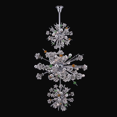 60'' Constellation Colorata 50 Light Chrome Tiered Chandelier
